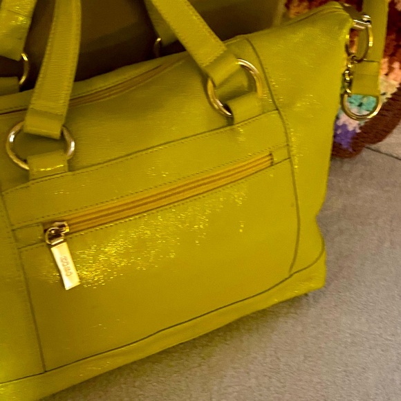 Yellow Leather Tote Bag - Picture 3 of 15